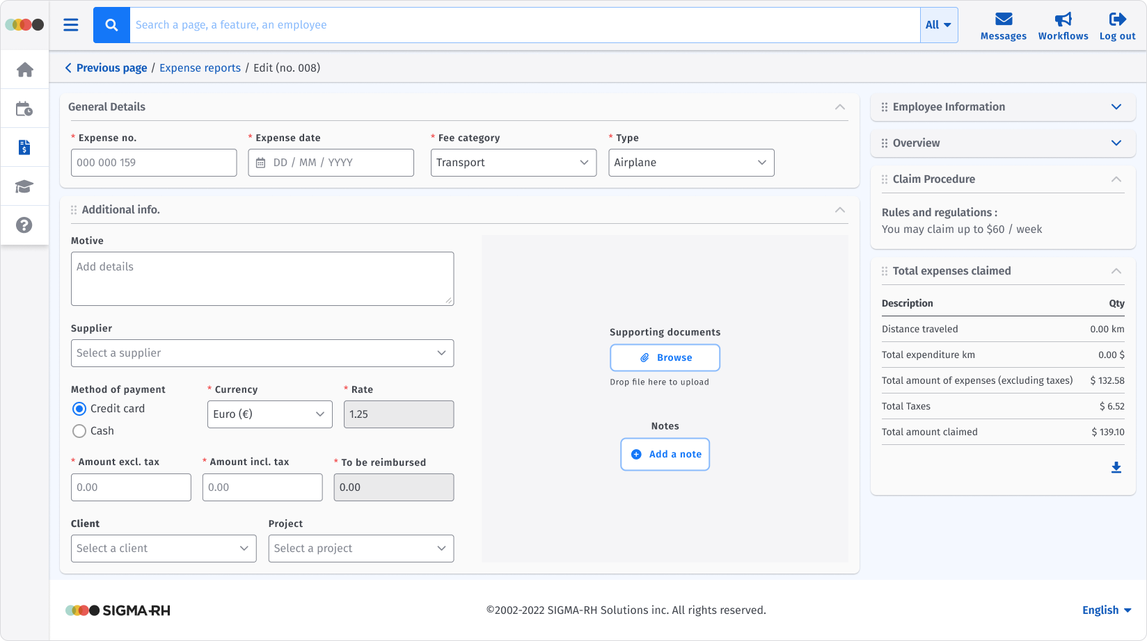 Expenses Reports Module